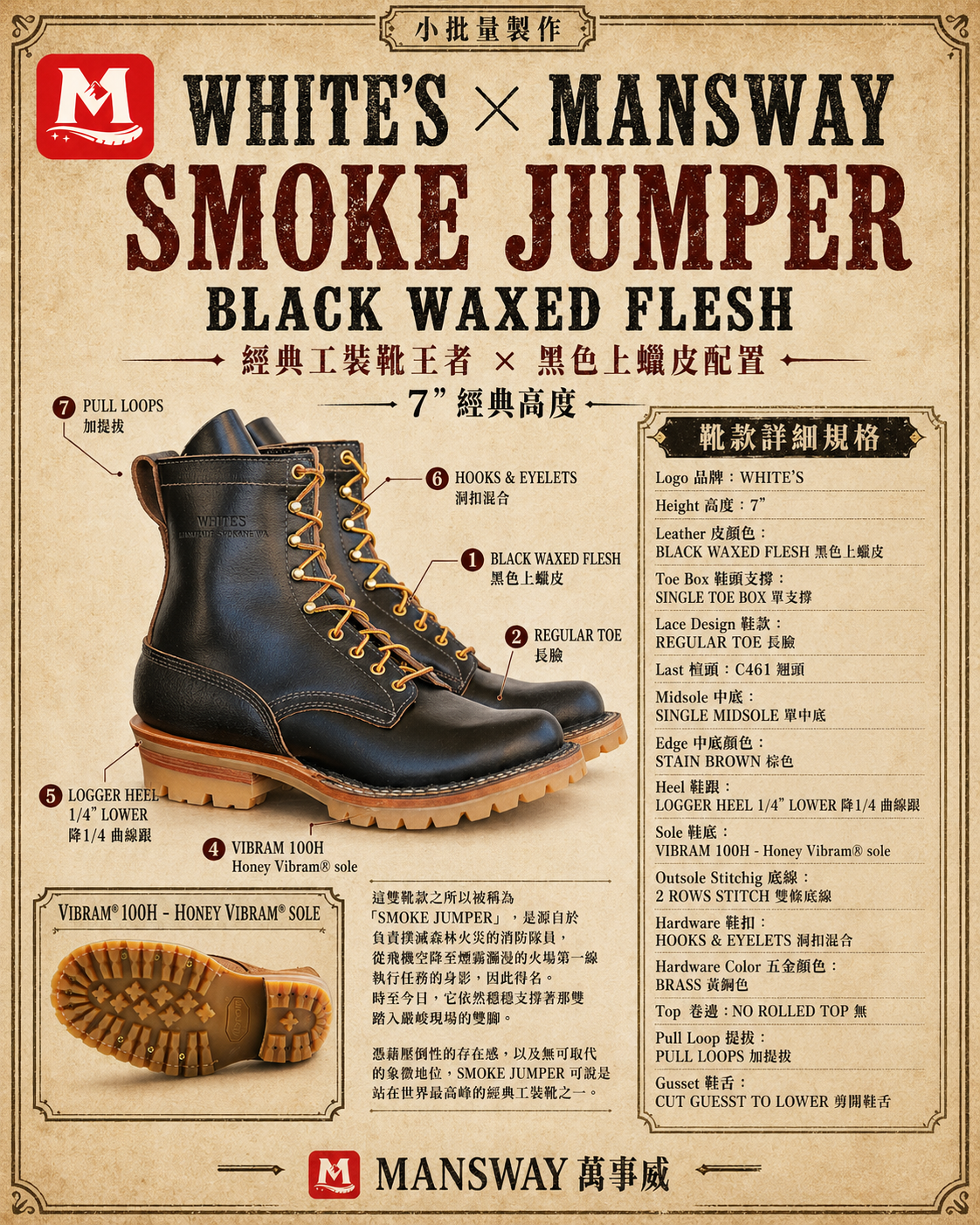 Mansway boot specification image 3
